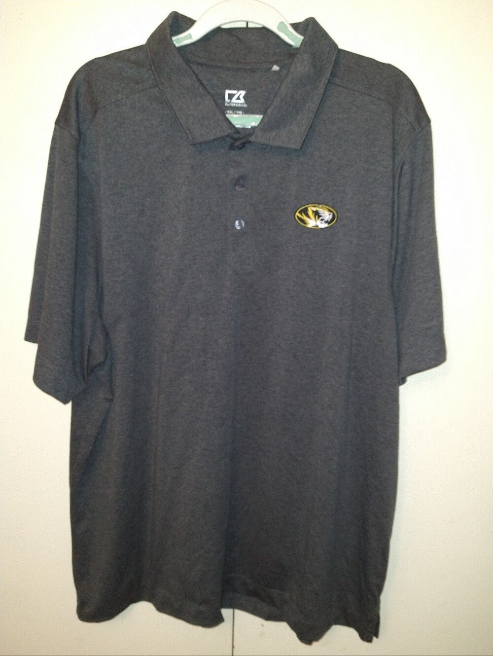 Cutter & Buck Missouri Tigers NCAA Short Sleeve Polo Shirt Men's sz XXL.